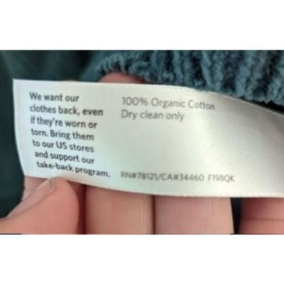 Eileen Fisher Wommen's XXS Organic Cotton Longline Button Front Cardigan Teal - Picture 11 of 12